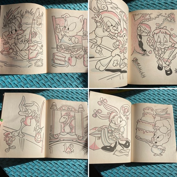 1990s Tiny Toon Paint With Water Books - Picture 13 of 16